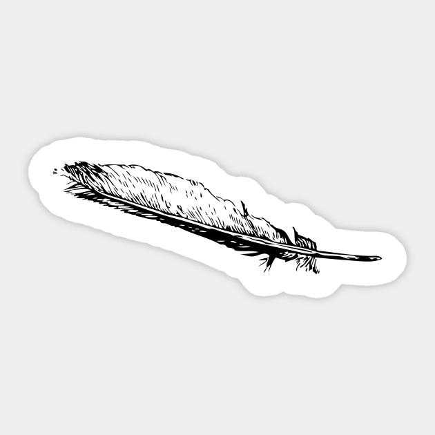Minimal Feather Design Sticker by hldesign